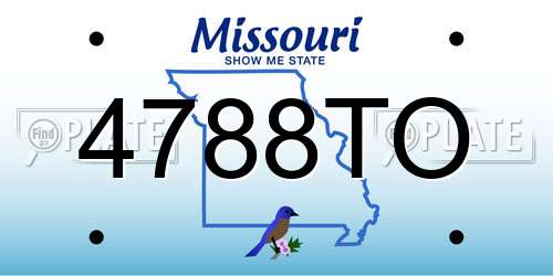 4788TO Missouri License Plate