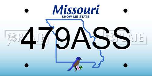 479ASS Missouri License Plate