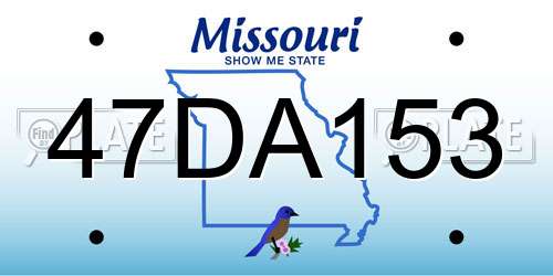 47DA153 Missouri License Plate