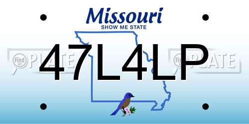 47L4LP Missouri License Plate