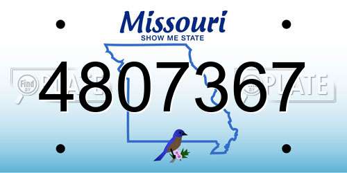 4807367 Missouri License Plate