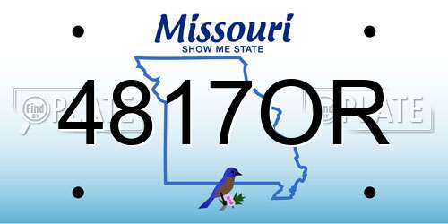 4817OR Missouri License Plate