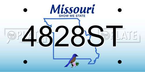 4828ST Missouri License Plate