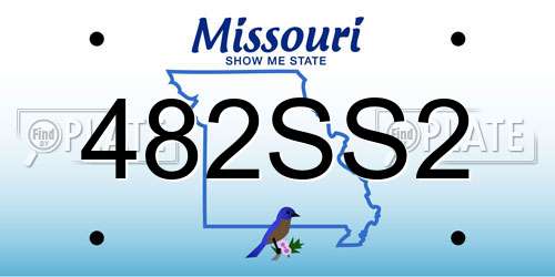 482SS2 Missouri License Plate