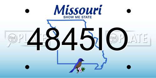 4845IO Missouri License Plate