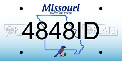 4848ID Missouri License Plate