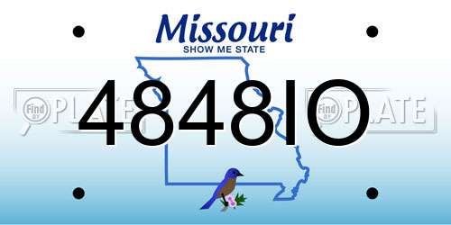 4848IO Missouri License Plate