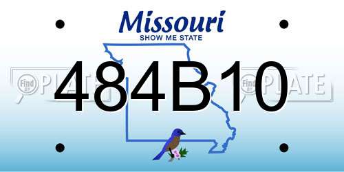 484B10 Missouri License Plate