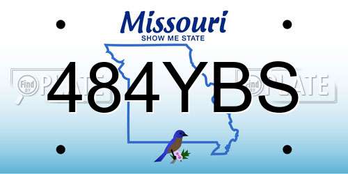 484YBS Missouri License Plate