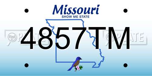 4857TM Missouri License Plate
