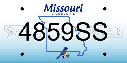 4859SS Missouri License Plate