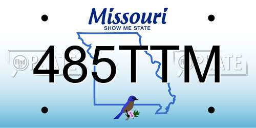 485TTM Missouri License Plate