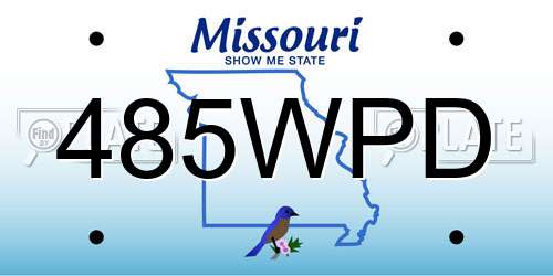 485WPD Missouri License Plate