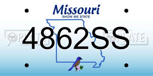 4862SS Missouri License Plate