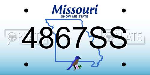 4867SS Missouri License Plate