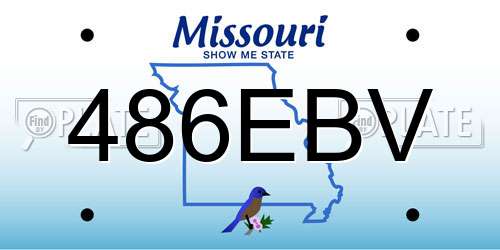486EBV Missouri License Plate