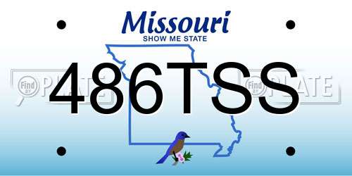 486TSS Missouri License Plate