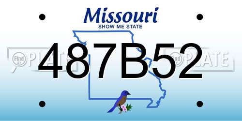 487B52 Missouri License Plate