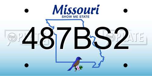 487BS2 Missouri License Plate