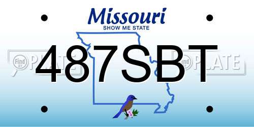 487SBT Missouri License Plate