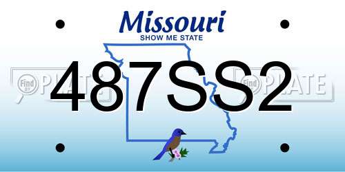 487SS2 Missouri License Plate