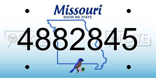 4882845 Missouri License Plate