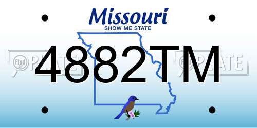 4882TM Missouri License Plate