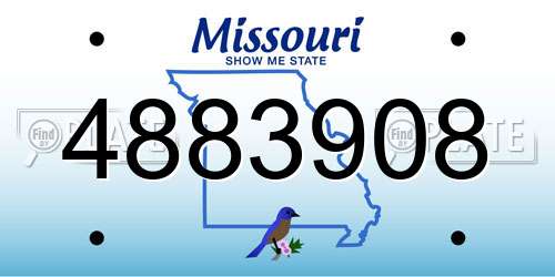 4883908 Missouri License Plate