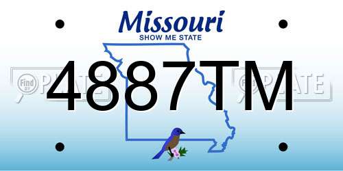 4887TM Missouri License Plate
