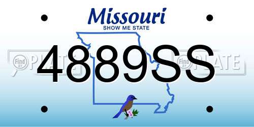 4889SS Missouri License Plate