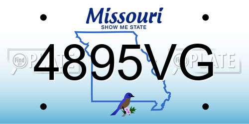 4895VG Missouri License Plate
