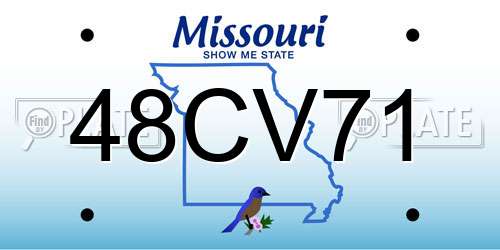 48CV71 Missouri License Plate