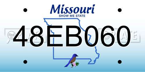 48EB060 Missouri License Plate