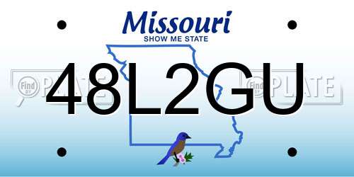 48L2GU Missouri License Plate