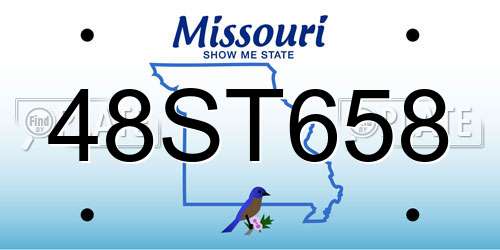 48ST658 Missouri License Plate