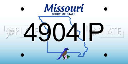 4904IP Missouri License Plate