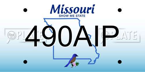 490AIP Missouri License Plate