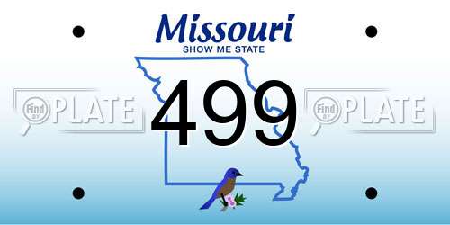 499 Missouri License Plate