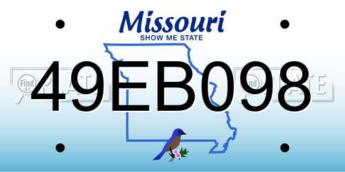 49EB098 Missouri License Plate