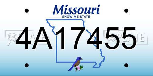 4A17455 Missouri License Plate