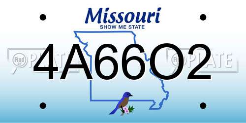 4A66O2 Missouri License Plate