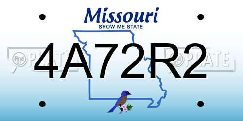 4A72R2 Missouri License Plate