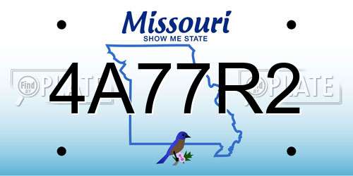 4A77R2 Missouri License Plate