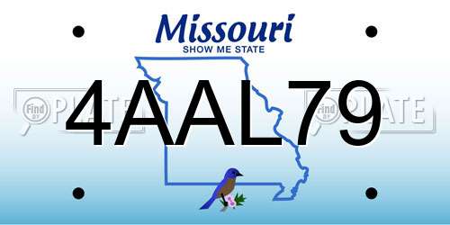 4AAL79 Missouri License Plate
