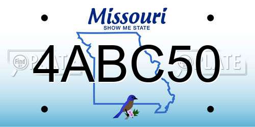 4ABC50 Missouri License Plate