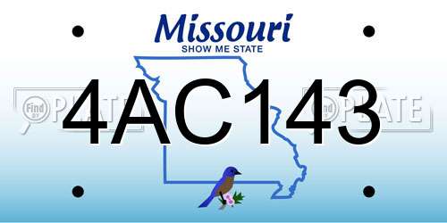4AC143 Missouri License Plate