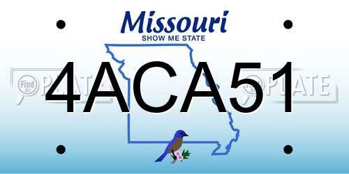 4ACA51 Missouri License Plate