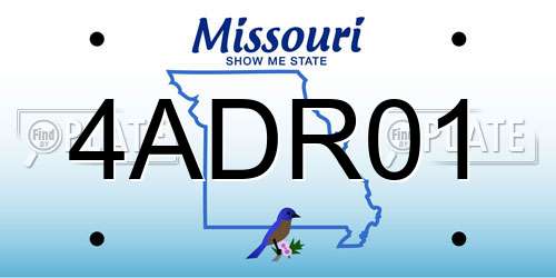 4ADR01 Missouri License Plate