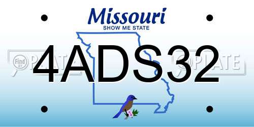 4ADS32 Missouri License Plate
