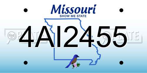 4AI2455 Missouri License Plate
